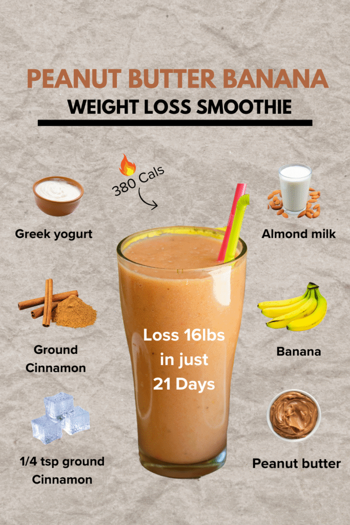 Peanut Butter Banana Weight Loss Smoothie