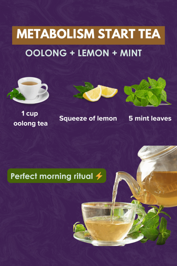 Metabolism Start Tea: Oolong Lemon Mint Morning Recipe