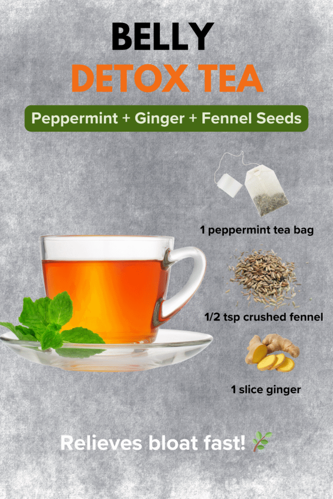 Belly Detox Tea with Peppermint, Ginger & Fennel