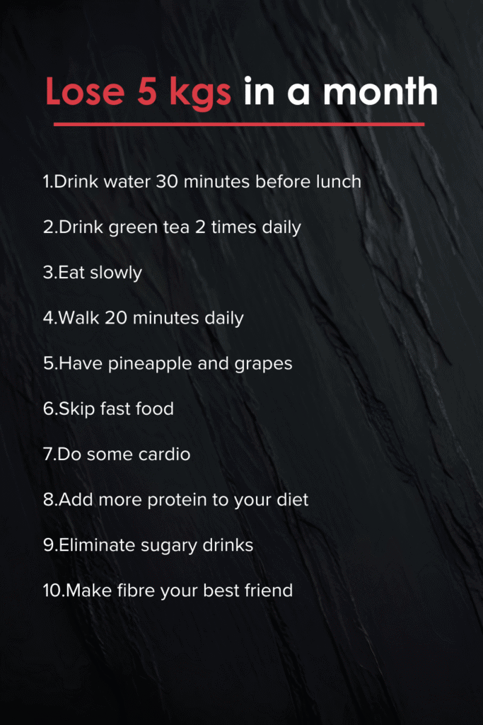Lose 5 Kgs in a Month: 10 Simple Habits That Work
