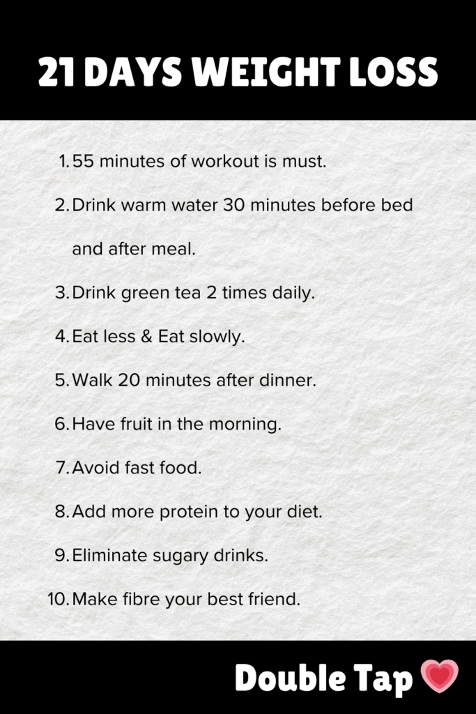 21 Days Weight Loss Challenge – 10 Habits for Results