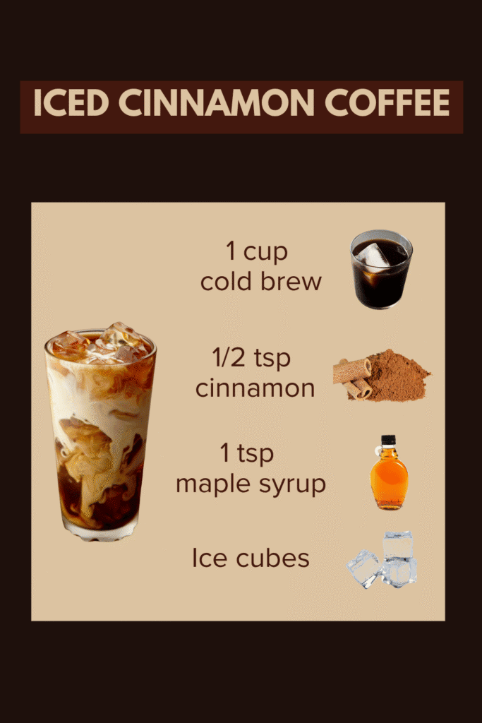 Iced Cinnamon Coffee Recipe with Maple Syrup