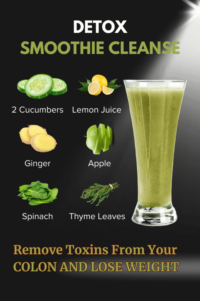 Detox Smoothie Cleanse with Cucumber, Apple & Spinach